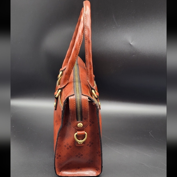 Patricia Nash Josselin Leather Satchel Crossbody In Signature Floret Pattern - Picture 3 of 10